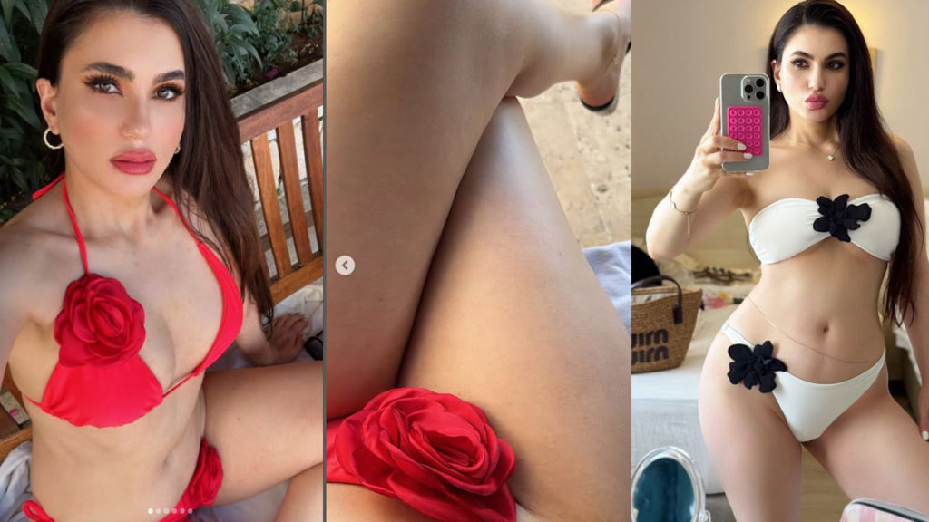 Seksi manken Ayşe Arma kırmızı minisiyle paylaştı. Fiziği görenleri heyecanlandırdı