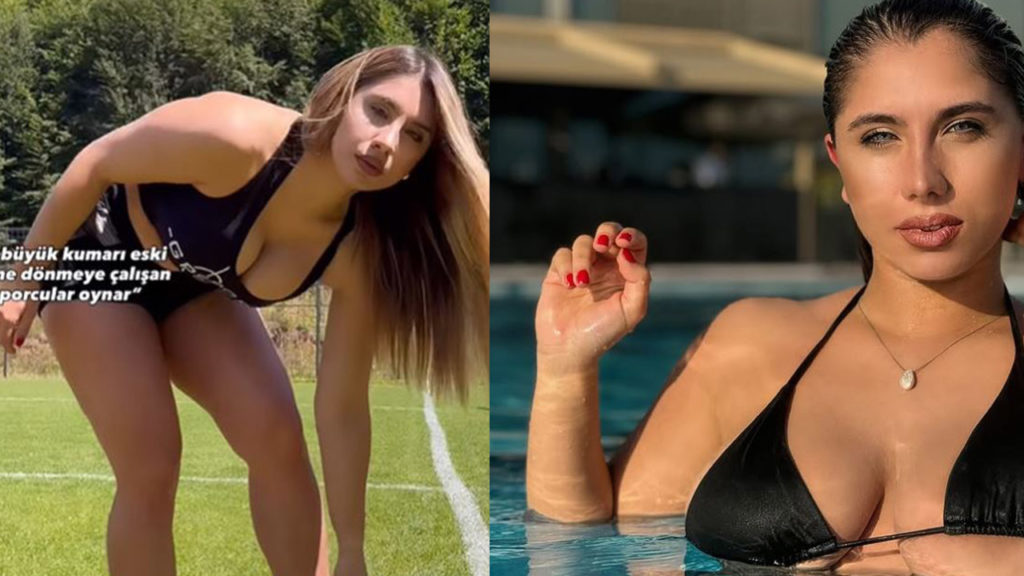 TFF’de adı cinsel ilişki skandalına karışmıştı! Güzel hakem Elif Karaarslan’ın süt beyazı bikinisiyle havuzdan pozu mest etti! Kalçaları mükemmel (ELİF KARAARSLAN CİNSEL İLİŞKİ VİDEOSU) olayı